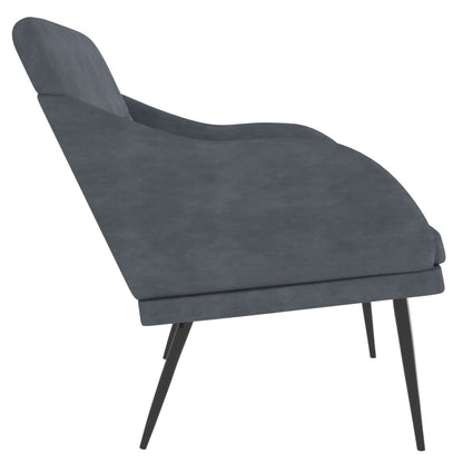 Panca Grigio Scuro 110x76x80 cm in Velluto - homemem39