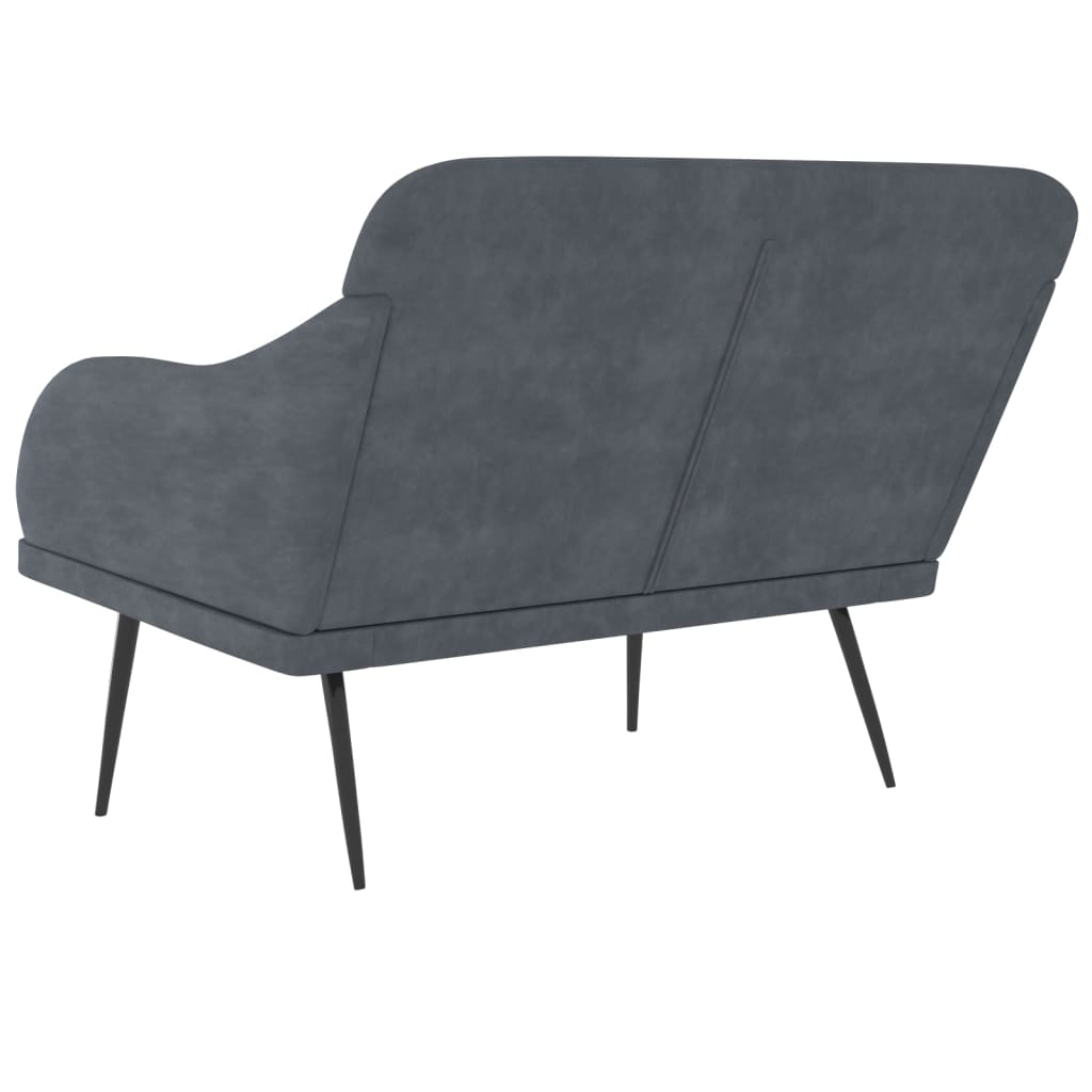 Panca Grigio Scuro 110x76x80 cm in Velluto - homemem39