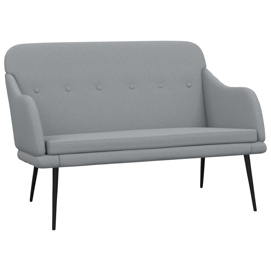 Panca Grigio Chiaro 110x76x80 cm in Tessuto - homemem39