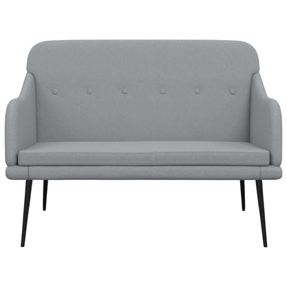 Panca Grigio Chiaro 110x76x80 cm in Tessuto - homemem39