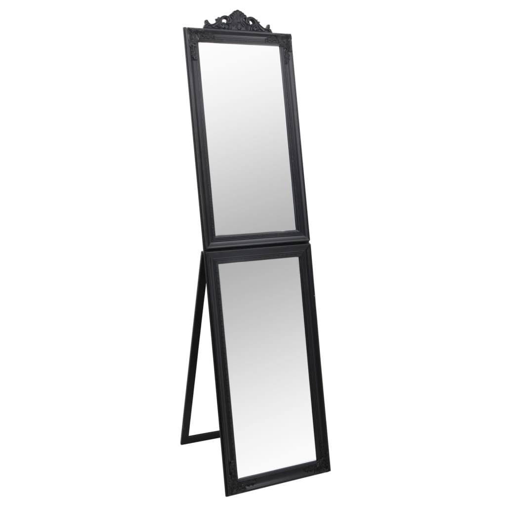Specchio Autoportante Nero 45x180 cm - homemem39
