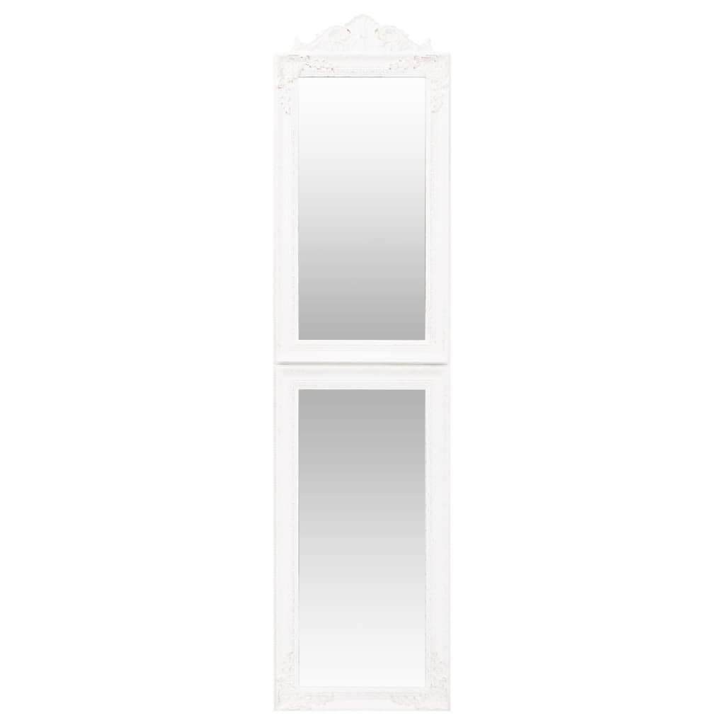Specchio Autoportante Bianco 50x200 cm - homemem39