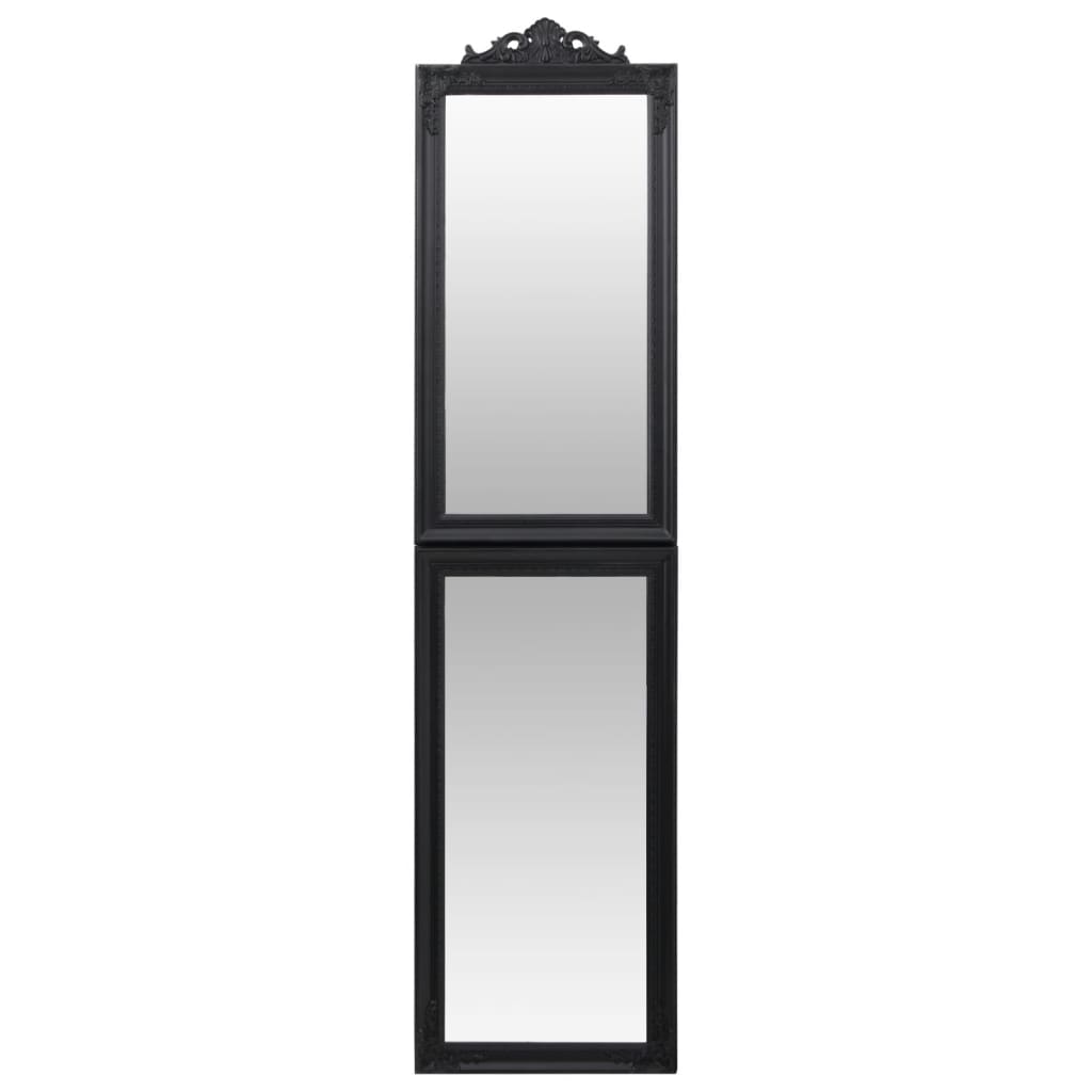Specchio Autoportante Nero 50x200 cm - homemem39