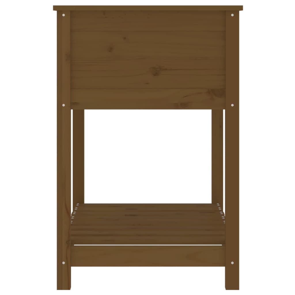 Fioriera con Mensola Miele 82,5x54x81 cm in Legno Massello Pino - homemem39