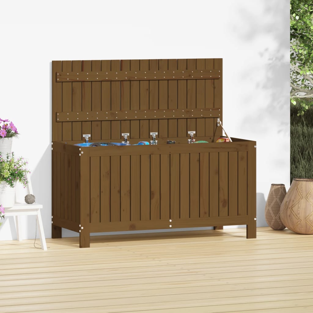 Contenitore da Giardino Miele 115x49x60 cm Legno Massello Pino - homemem39