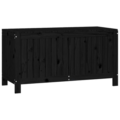 Contenitore da Giardino Nero 115x49x60cm Legno Massello di Pino - homemem39