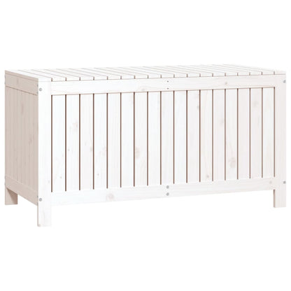 Contenitore da Giardino Bianco 121x55x64 cm Legno Massello Pino - homemem39