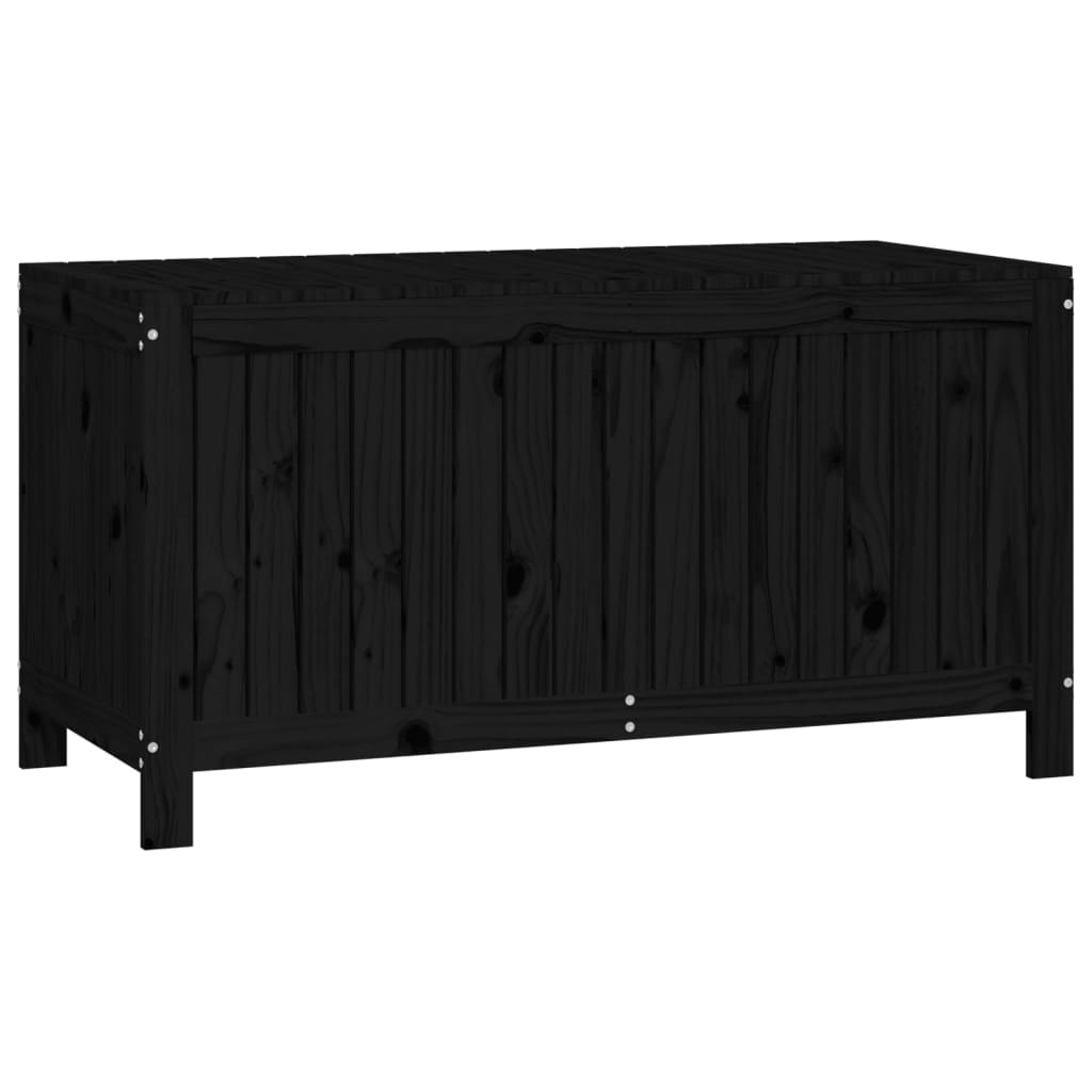 Contenitore da Giardino Nero 121x55x64cm Legno Massello di Pino - homemem39