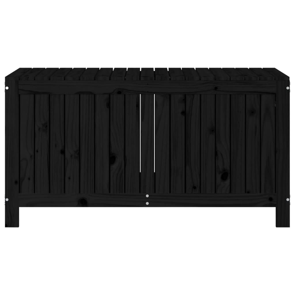 Contenitore da Giardino Nero 121x55x64cm Legno Massello di Pino - homemem39