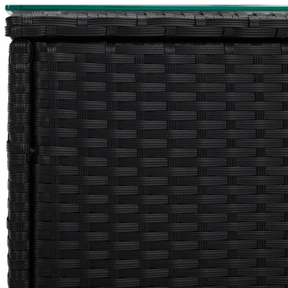 Tavolino Nero 40x37x40,5 cm in Polyrattan - homemem39