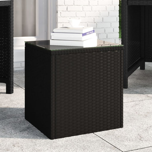 Tavolino Nero 40x37x40,5 cm in Polyrattan - homemem39