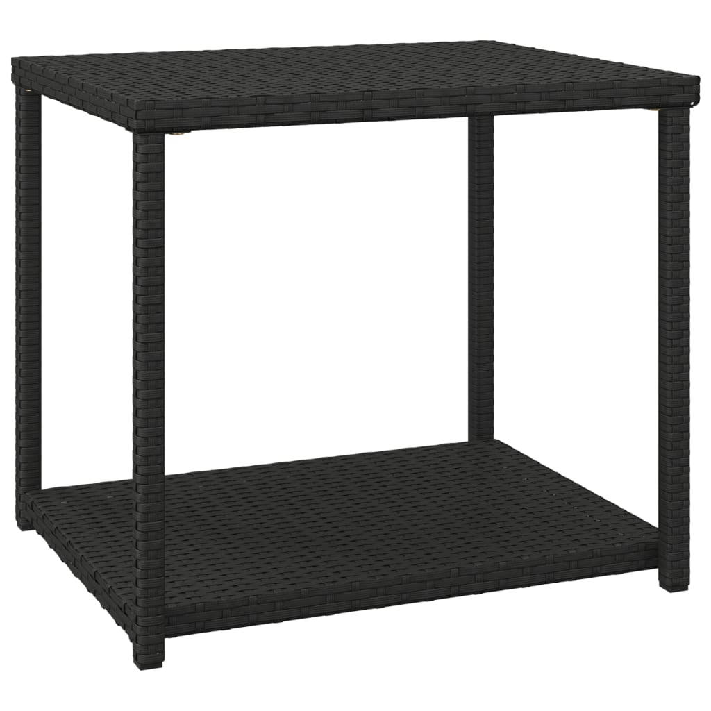 Tavolino Nero 55x45x49 cm in Polyrattan - homemem39