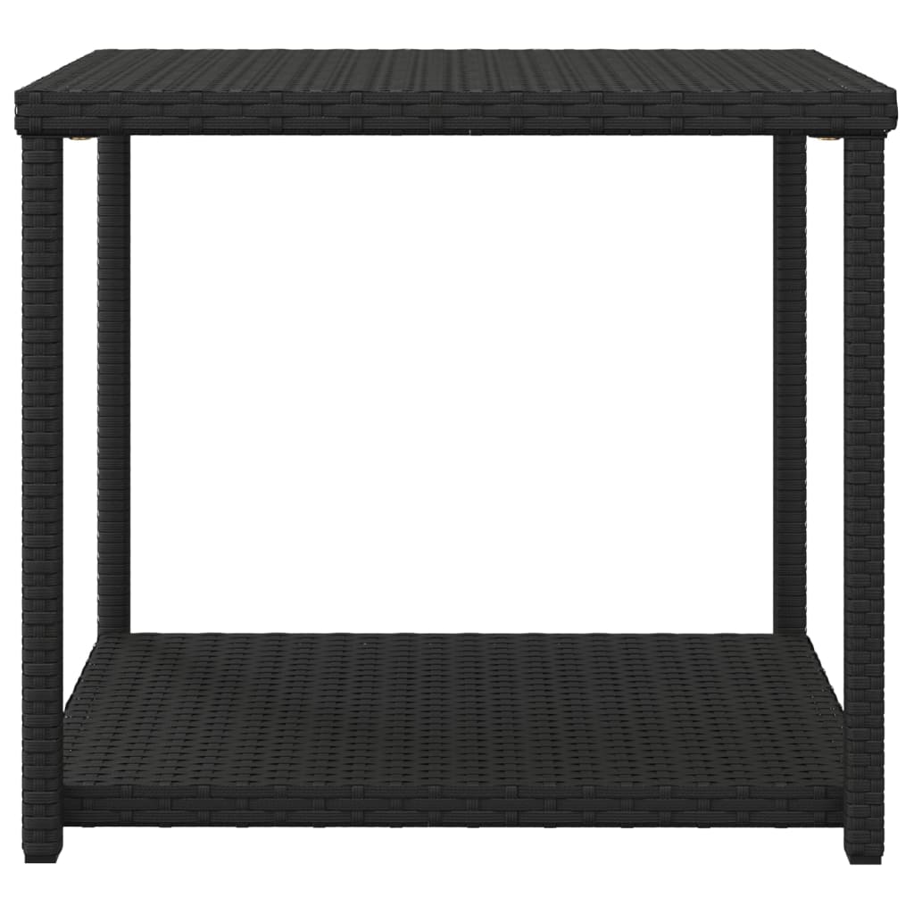 Tavolino Nero 55x45x49 cm in Polyrattan - homemem39