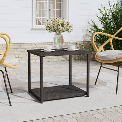 Tavolino Nero 55x45x49 cm in Polyrattan - homemem39