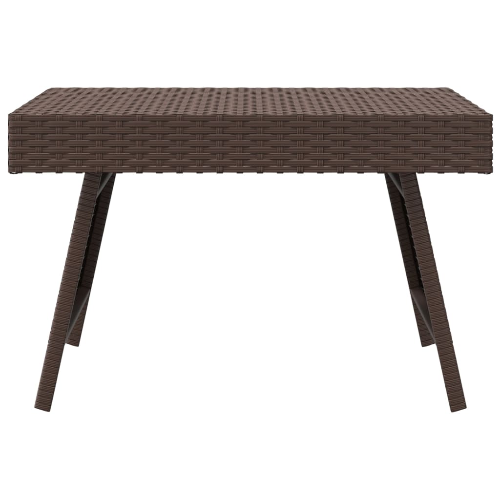 Tavolino Pieghevole Marrone 60x40x38 cm in Polyrattan - homemem39