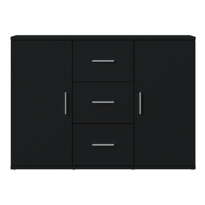 Credenza Nera 91x29,5x65 cm in Legno Multistrato - homemem39