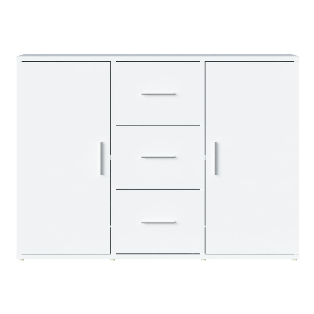 Credenza Bianco Lucido 91x29,5x65 cm in Legno Multistrato - homemem39