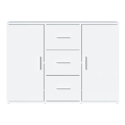 Credenza Bianco Lucido 91x29,5x65 cm in Legno Multistrato - homemem39