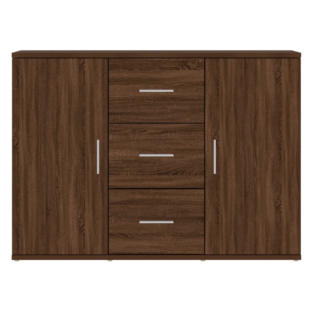 Credenza Rovere Marrone 91x29,5x65 cm in Legno Multistrato - homemem39