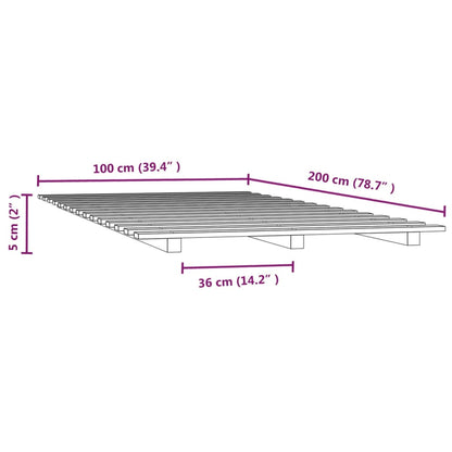 Giroletto 100x200 cm in Legno Massello di Pino - homemem39