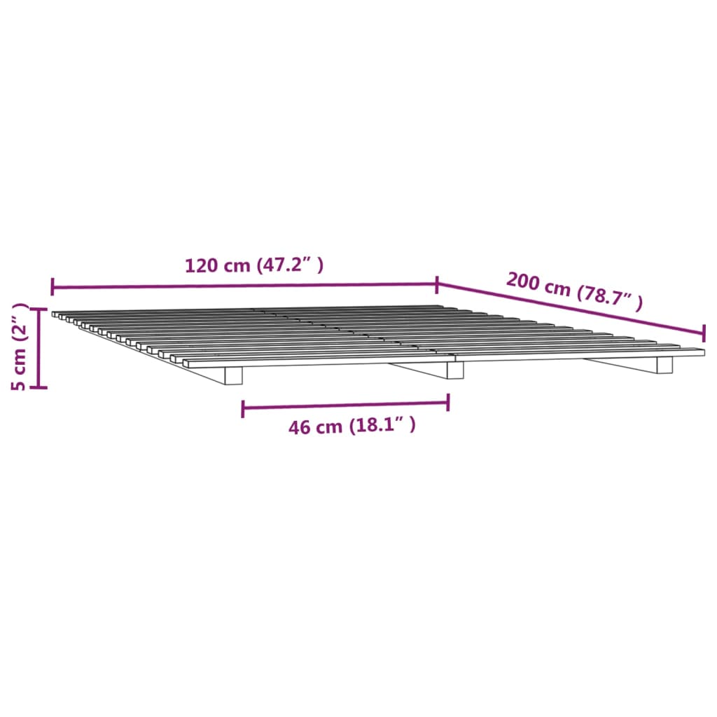 Giroletto 120x200 cm in Legno Massello di Pino - homemem39