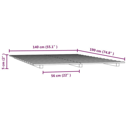 Giroletto Bianco 140x190 cm in Legno Massello di Pino - homemem39