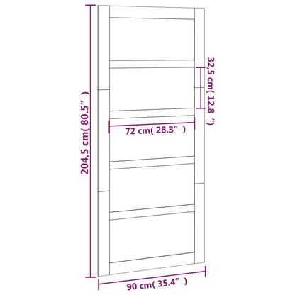 Porta del Granaio 90x1,8x204,5 cm in Legno Massello di Pino - homemem39