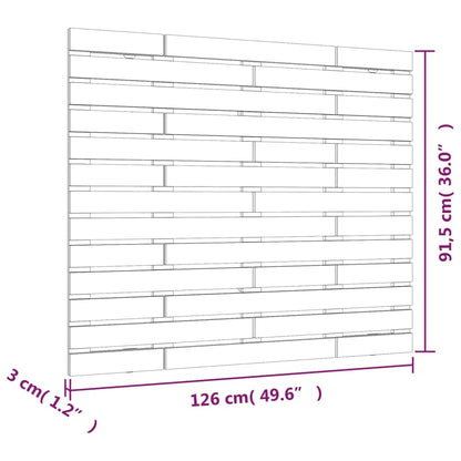 Testiera da Parete Miele 126x3x91,5cm in Legno Massello di Pino - homemem39