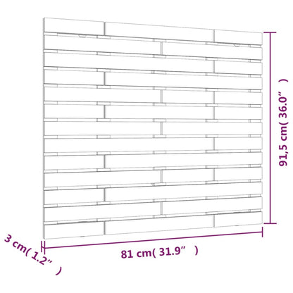 Testiera da Parete Miele 81x3x91,5 cm in Legno Massello di Pino - homemem39