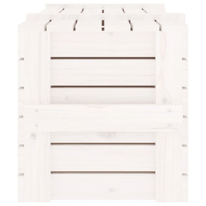 Contenitore Portaoggetti Bianco 91x40,5x42 cm Massello di Pino - homemem39