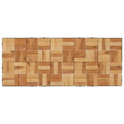 Piastrelle per Esterni 10pz 30x30 cm Legno Massello di Teak - homemem39