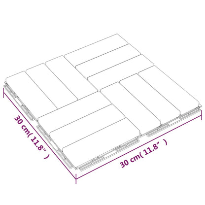 Piastrelle per Esterni 10pz 30x30 cm Legno Massello di Teak - homemem39