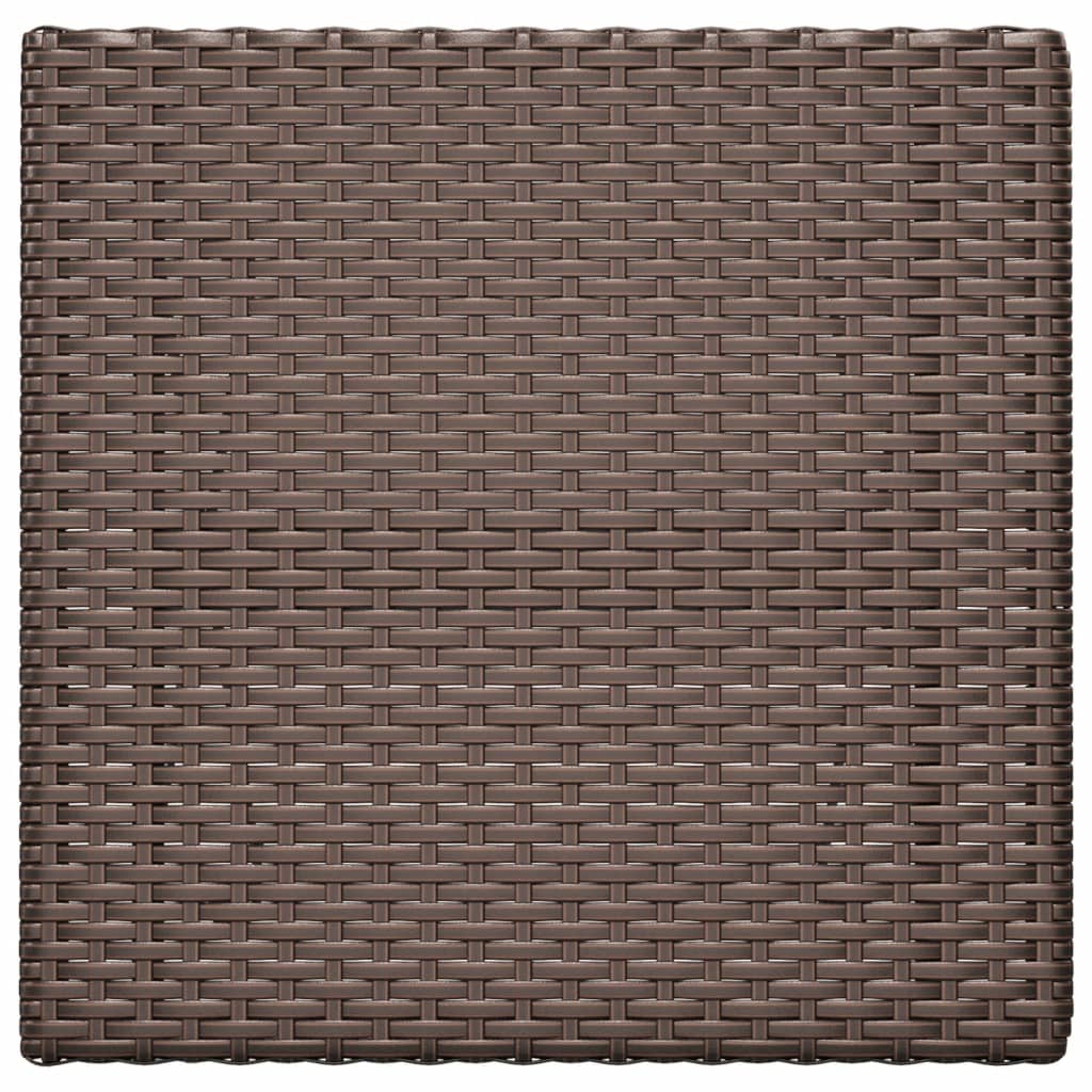 Tavolo Pieghevole da Bistrò Marrone 55x54x71 cm Polyrattan - homemem39