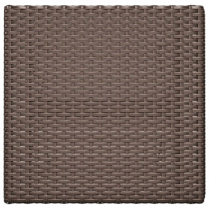 Tavolo Pieghevole da Bistrò Marrone 55x54x71 cm Polyrattan - homemem39