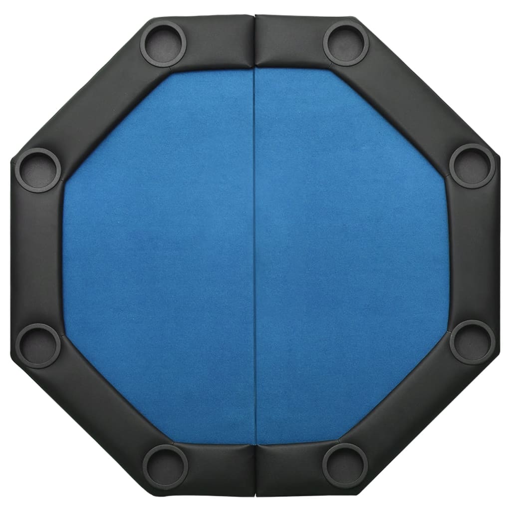 Tavolo da Poker Pieghevole 8 Giocatori Blu 108x108x75 cm - homemem39