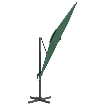 Ombrellone a Sbalzo LED Verde 400x300 cm - homemem39