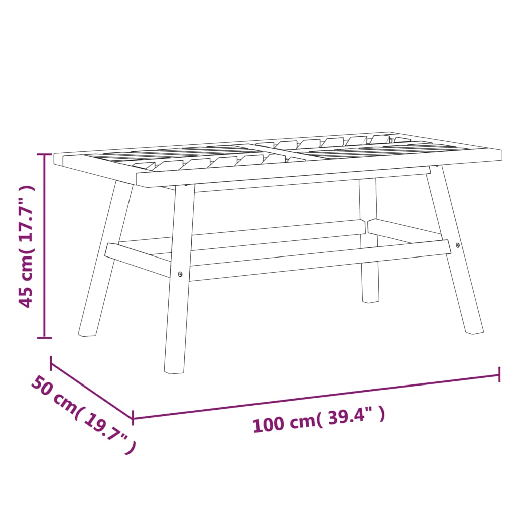 Set Salotto da Giardino 2 pz in Legno Massello di Acacia - homemem39