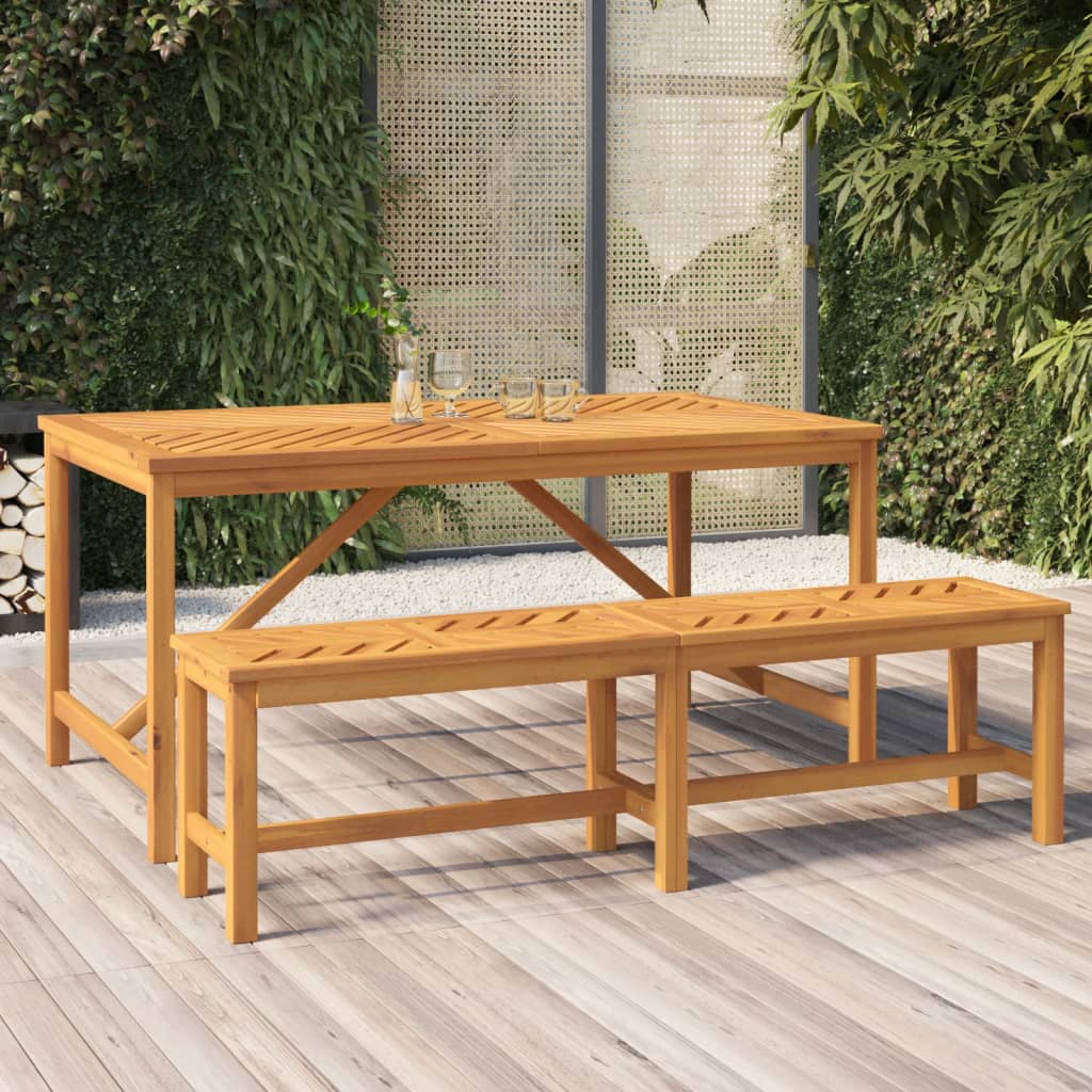 Tavolo da Pranzo da Giardino 150x90x74 cm Legno Massello Acacia - homemem39