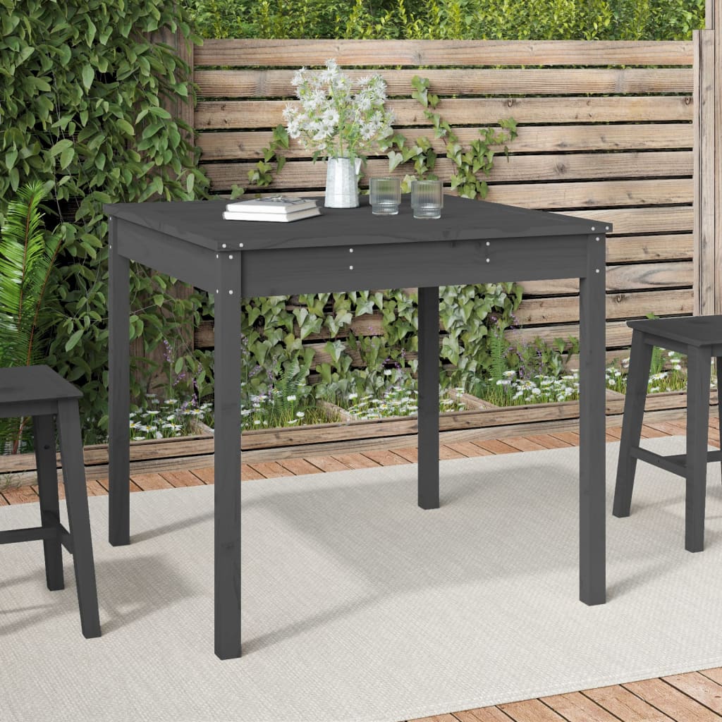 Tavolo da Giardino Grigio 82,5x82,5x76 cm Legno Massello Pino - homemem39