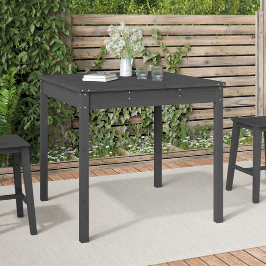 Tavolo da Giardino Grigio 82,5x82,5x76 cm Legno Massello Pino - homemem39