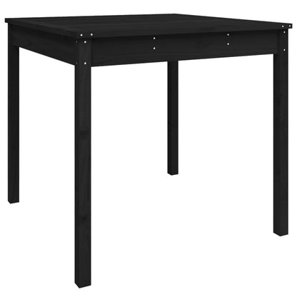 Tavolo da Giardino Nero 82,5x82,5x76 cm Legno Massello di Pino - homemem39