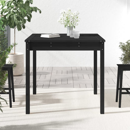 Tavolo da Giardino Nero 82,5x82,5x76 cm Legno Massello di Pino - homemem39