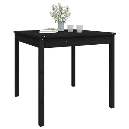 Tavolo da Giardino Nero 82,5x82,5x76 cm Legno Massello di Pino - homemem39