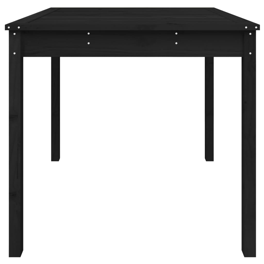 Tavolo da Giardino Nero 82,5x82,5x76 cm Legno Massello di Pino - homemem39