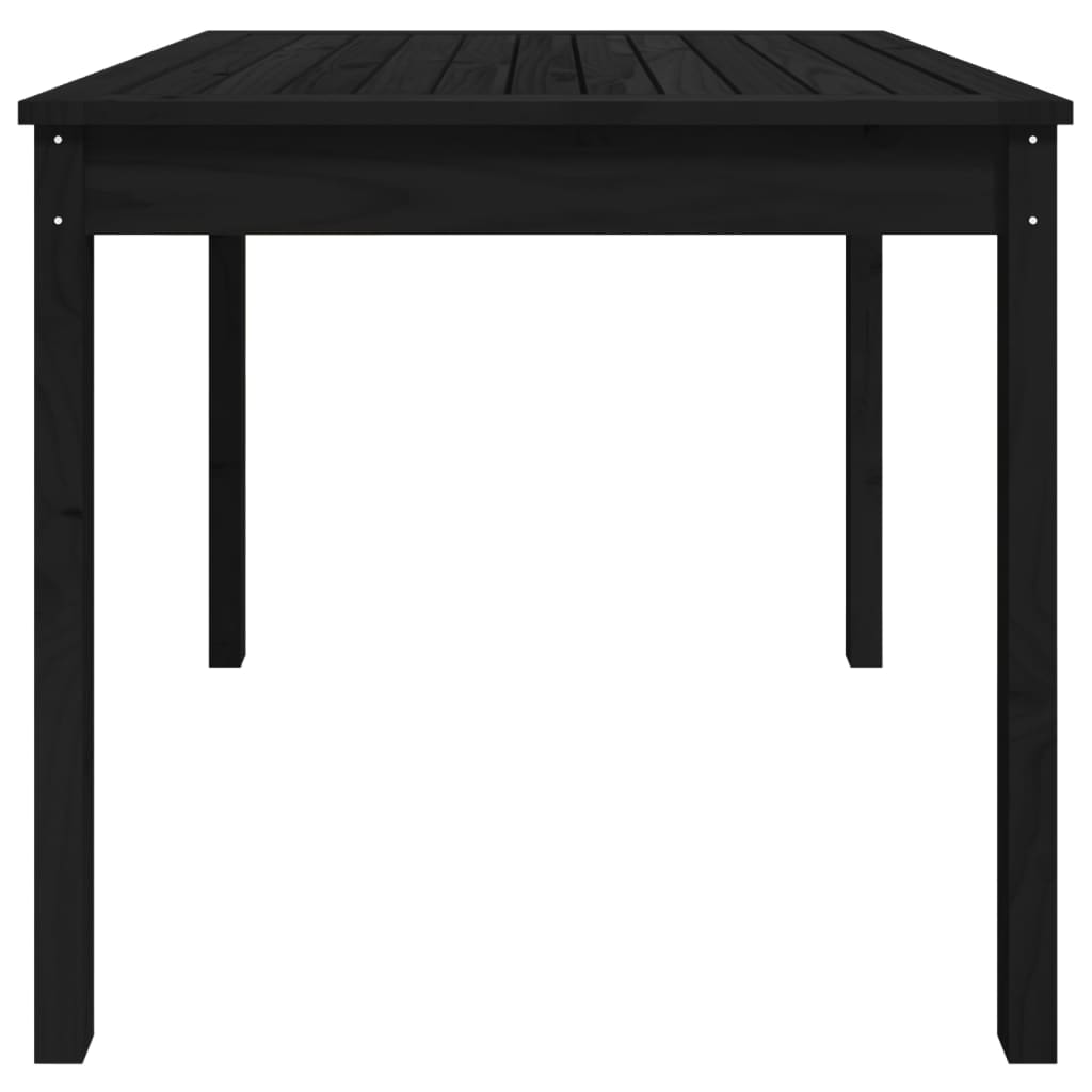 Tavolo da Giardino Nero 82,5x82,5x76 cm Legno Massello di Pino - homemem39