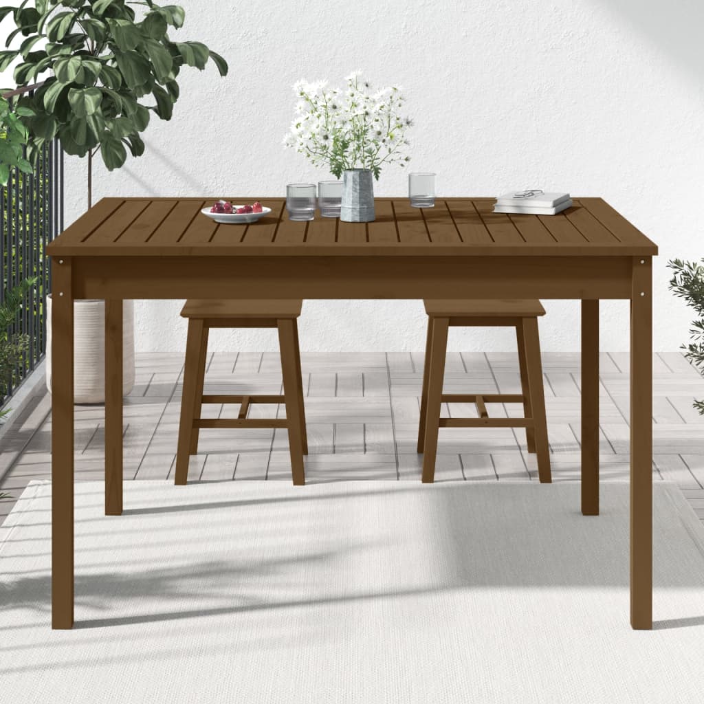 Tavolo da Giardino Miele 121x82,5x76 cm Legno Massello di Pino - homemem39