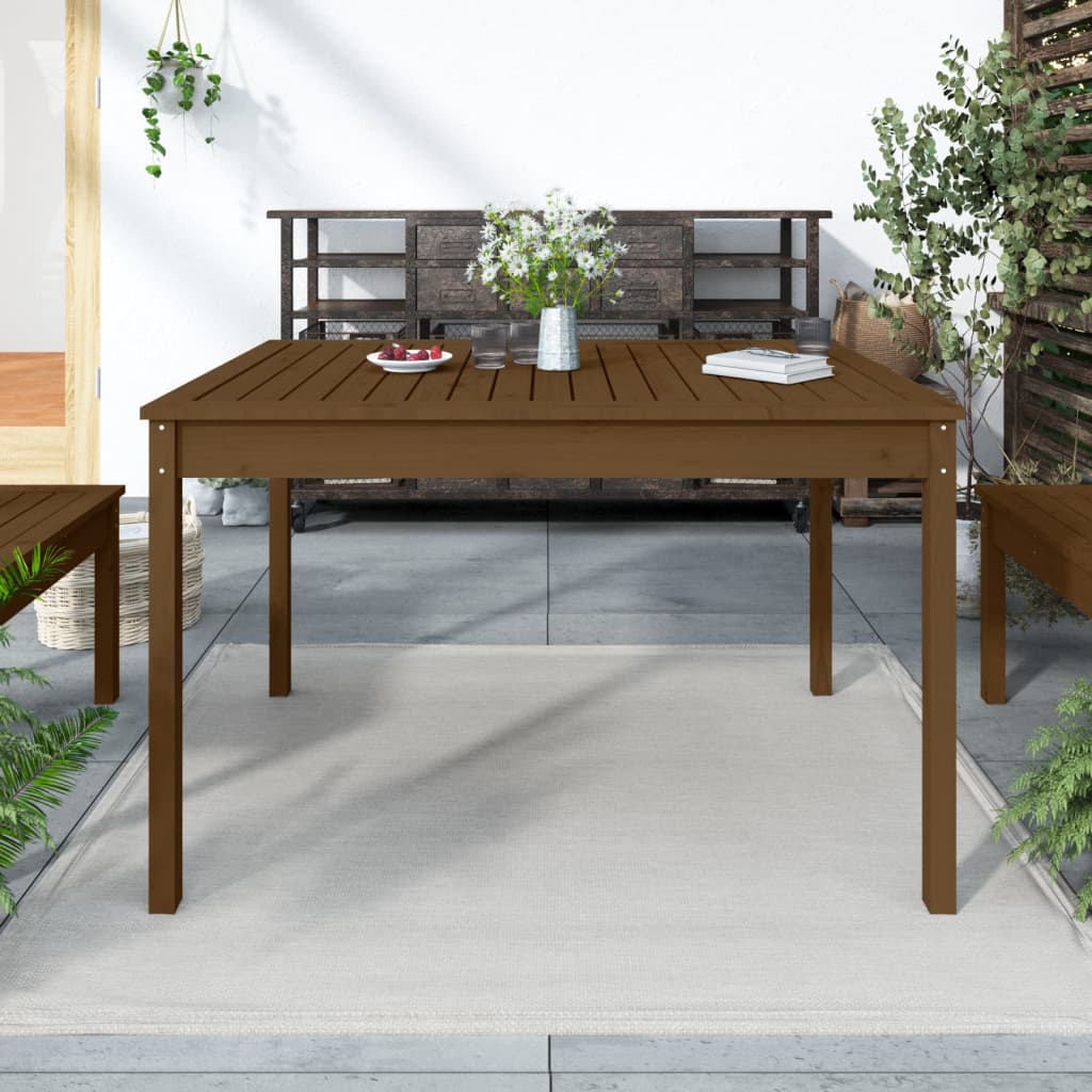 Tavolo da Giardino Miele 121x82,5x76 cm Legno Massello di Pino - homemem39