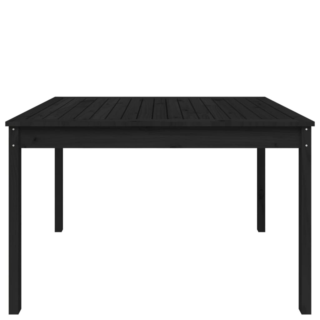 Tavolo da Giardino Nero 121x82,5x76 cm Legno Massello di Pino - homemem39