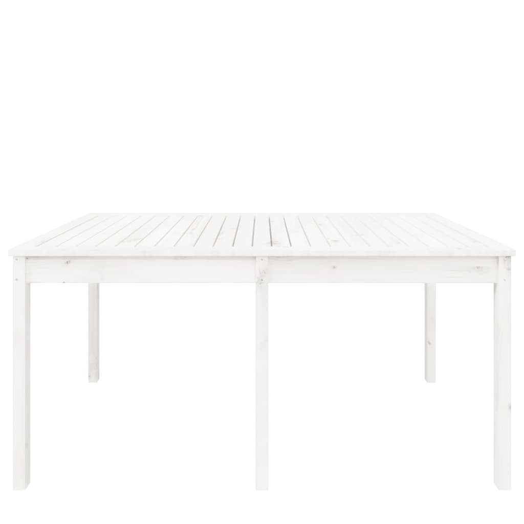 Tavolo da Giardino Bianco 159,5x82,5x76cm Legno Massello Pino - homemem39