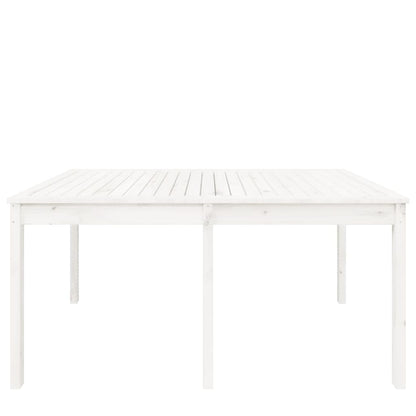 Tavolo da Giardino Bianco 159,5x82,5x76cm Legno Massello Pino - homemem39